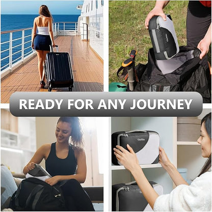 8 Set Packing Cubes for Travel, Anti-Tearing Suitcase Organizer for Luggage with Shoe & Hanging Toiletry Bag,Gifts for Women Mom,OlarHike Vacation Essentials & Accessories for Cruise Ship,Ink