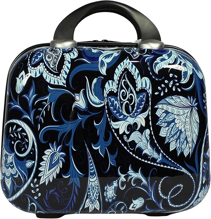 World Traveler VentureX Airline Approved 2-Piece Carry-On Luggage Set – Lightweight Hardside Polycarbonate Suitcase with Spinner Wheels - Paisley