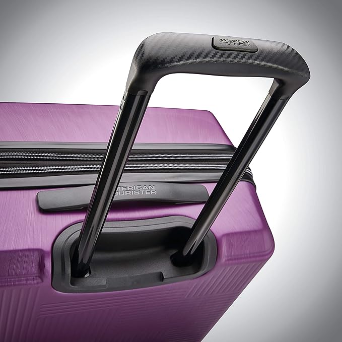 American Tourister Stratum XLT Expandable Hardside Luggage with Spinner Wheels, Power Plum, Checked-Large 28-Inch