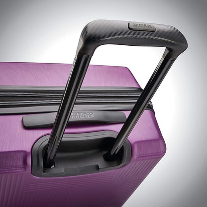 American Tourister Stratum XLT Expandable Hardside Luggage with Spinner Wheels, Power Plum, Checked-Large 28-Inch