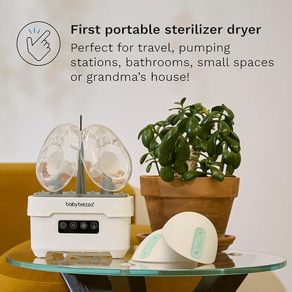 Baby Brezza Portable Baby Bottle Sterilizer Dryer for Travel - Mini Sterilizer Fits Bottles, Pump Parts and Accessories