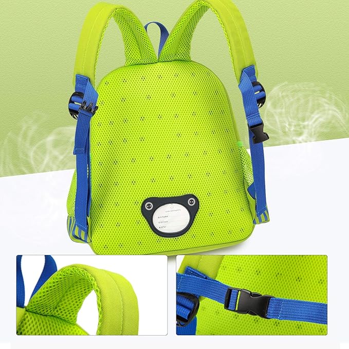 willikiva Cute Zoo Little 3d Backpack Kids Backpack for Boys and Girls Toddler Backpack Waterproof Preschool(Green Zoo)
