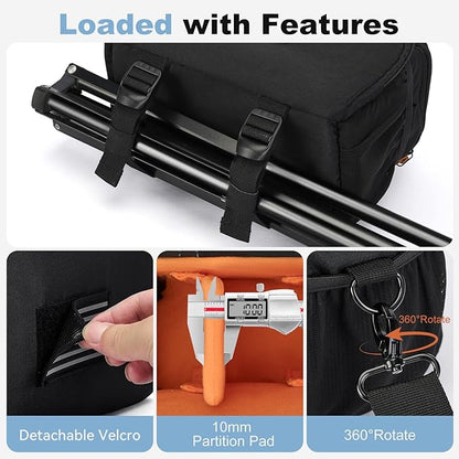 Camera Bag Protective Covers Photography Shoulder Bag Compatible for Nikon, Canon, Sony DSL/SLR/Mirrorless Equipment Travel Waterproof (Black)