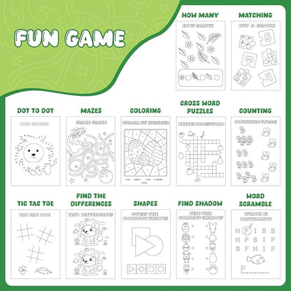BenLouis 24 pcs Mini Activity Books for Kids ages 4-8-12 Small Activity Books Party Favors Bulk Mazes Coloring and More for Classroom Travel Birthday Goodie Bag Gift Stuffer(Classic)