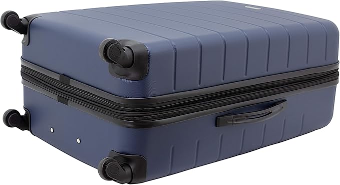 Wrangler Smart Luggage Set with Cup Holder and USB Port, Navy Blue, 3 Piece