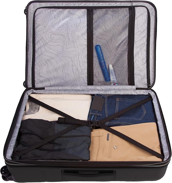 Eddie Bauer Glacier Hardside Spinner Durable PC/ABS Construction Suitcase Luggage, 30", Carbon