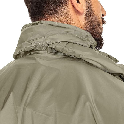 33,000ft Packable Rain Jacket Men's Lightweight Waterproof Rain Shell Jacket Raincoat with Hood for Golf Cycling Windbreaker