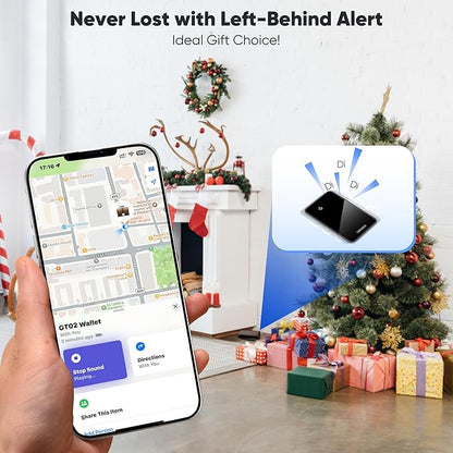 Wallet-Tracker-Card for Apple Find My (iOS Only), MFi Certified Bluetooth-Wallet-Tracking-Finder, Slim-Credit-Card-Tracker for Purse, Luggage & Travel Items with 2-Year Battery, IPX6 2 Pack
