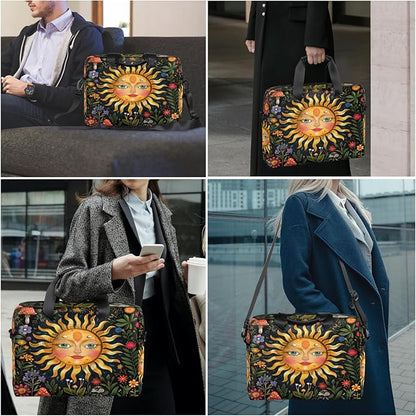 Laptop Bag Bohemian Mandala Laptop Satchel Briefcase Adjustable shoulder Carrying for MacBook Pro 16 inch