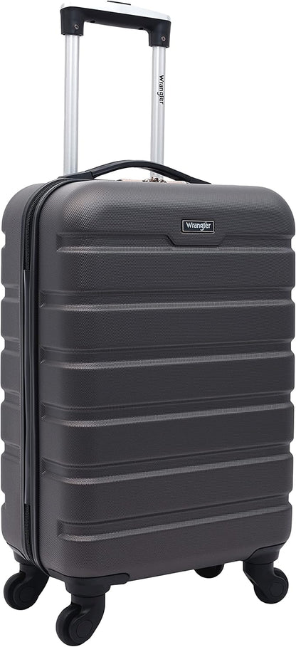 Wrangler 22" Hardside Spinner Carry-On Luggage, Charcoal