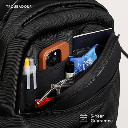 Troubadour Neo Backpack - 22L Lightweight Laptop Backpack - Ergonomic & Water Resistant - Versatile Style for Work and Travel - Charcoal Black