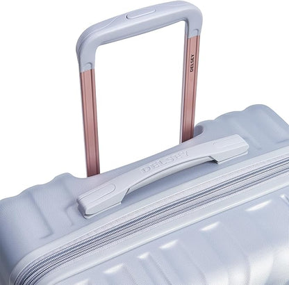 DELSEY PARIS Alexis Durable Luggage, Expandable Lightweight 4-Wheel Spinner, Easy Grip Handles for Smooth Mobility, TSA-Lock Incorporated, Men and Women, Platinum/Rose Gold, Check-In 25-Inch