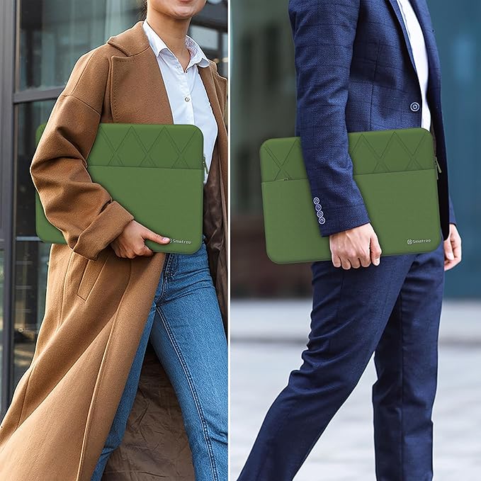 Smatree Laptop Sleeve for 13 inch Lenovo ThinkPad X1 Nano/X1 Nano Gen 3,Case with Pocket,YKK Zipper,Patented Shockproof Design,Green(E403G)