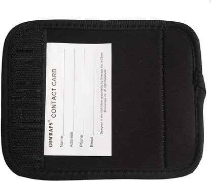 Neoprene Luggage Handle Wraps for Traveling Bright Color Luggage Tags|Handle Wraps|Handle Covers (Black)