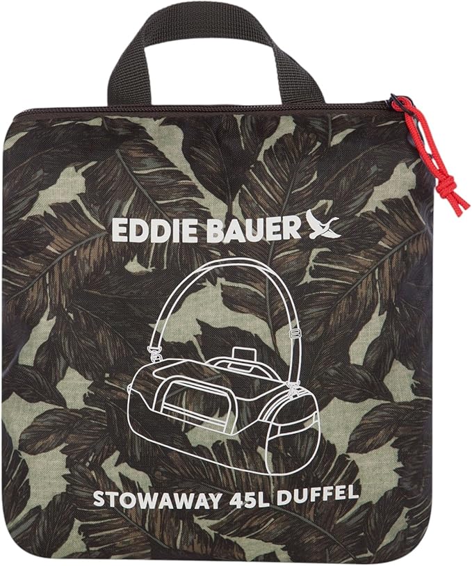 Eddie Bauer Stowaway Packable Duffel Bag | Travel | Foldable | Lightweight | Durable | Ripstop Polyester
