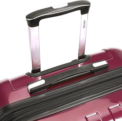 DELSEY PARIS Helium Aero Hardside Expandable Luggage with Spinner Wheels Carry-On Luggage, Peony Pink, Carry-On 21 Inch
