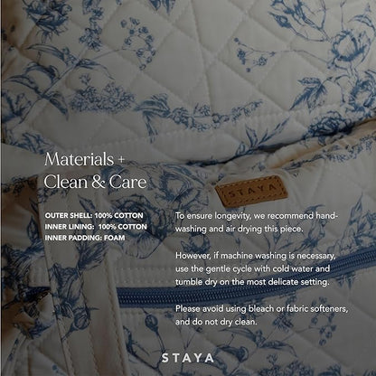 Staya Quilted Duffle Bag - Perfect Travel Companion, Quilted Weekender Bags for Women, (Coastal Grandma)