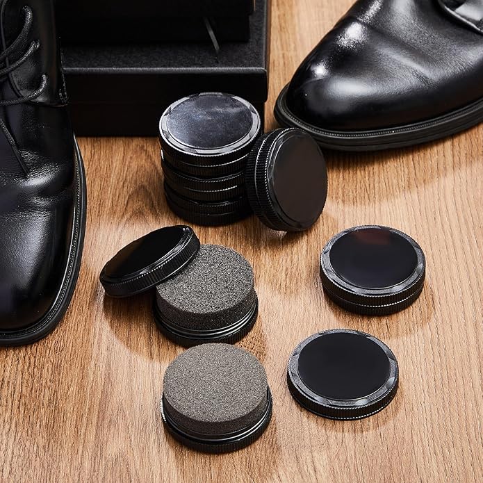 Loopeer 12 Pcs Shoe Shine Sponge Bulk, Instant Leather Shoes Shiner Care for Boots, Leather Accessories Quick Cleaning