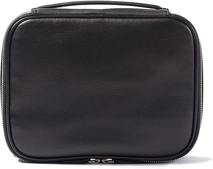 Leatherology Black Onyx Large Travel Organizer - Zipped mesh storage pocket, elastic loops for organization, double metal zipper