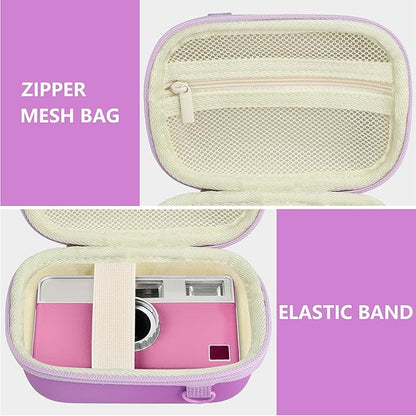 Leayjeen Digital Camera Case Compatible with KODAK EKTAR H35 H35N Half Frame Film Camera,Storage Holder Organizer for Kodak Ultra F9 M35 M38 Paper Shoot Camera-Pueple(Case Only)