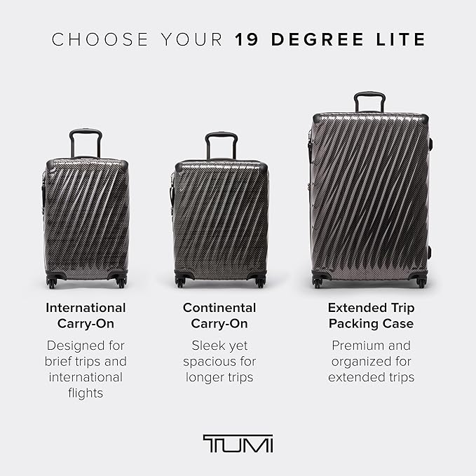 TUMI - 19 Degree Lite 4 Wheel Luggage - Lightweight and Highly Durable, Modern Contour, Hard Shell Men's and Women's Suitcase - 21.75" International Carry-On, Pavement