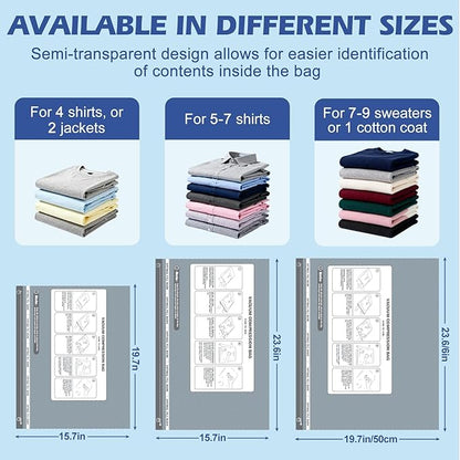 Travel Vacuum Storage Bags with Rechargeable Air Pump, 18 Pack Portable Space Saver Bags, Compression Bags for Clothing, Bedding, Seasonal Storage & Packing Bags for Moving