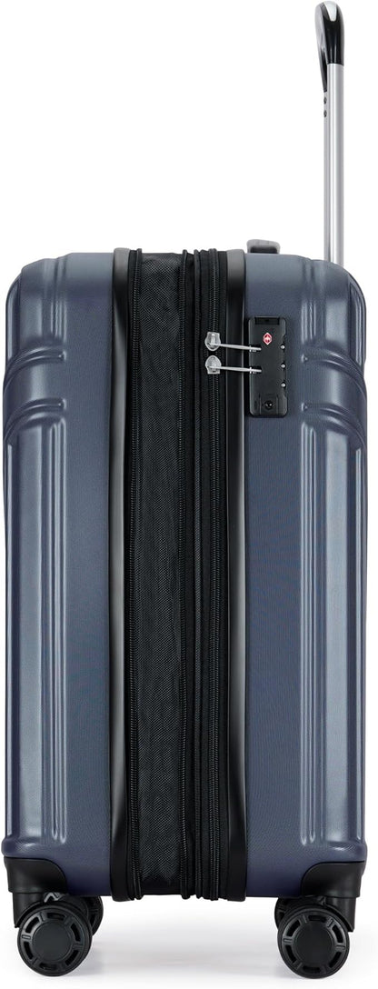 PRIMICIA GinzaTravel Luggage Sets 3-Piece Expandable Suitcases with Wheels PC+ABS Durable Hardside Luggage sets TSA lock (Ocean blue, 3-Piece Set(20"/25"/29"))