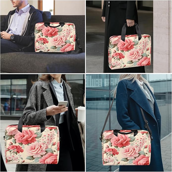Laptop Bag Bohemian Mandala Laptop Satchel Briefcase Adjustable shoulder Carrying for MacBook Pro 16 inch