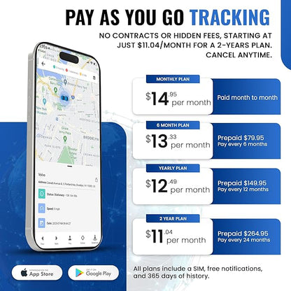 REWIRE SECURITY 104-Plus 4G Magnetic GPS Tracker for Vehicle | Easy Mount | Fits with Car, Truck, Van & Motorbike | Portable Live Tracking | Up to 4 Month Battery Life | Low Cost Subscription Plans