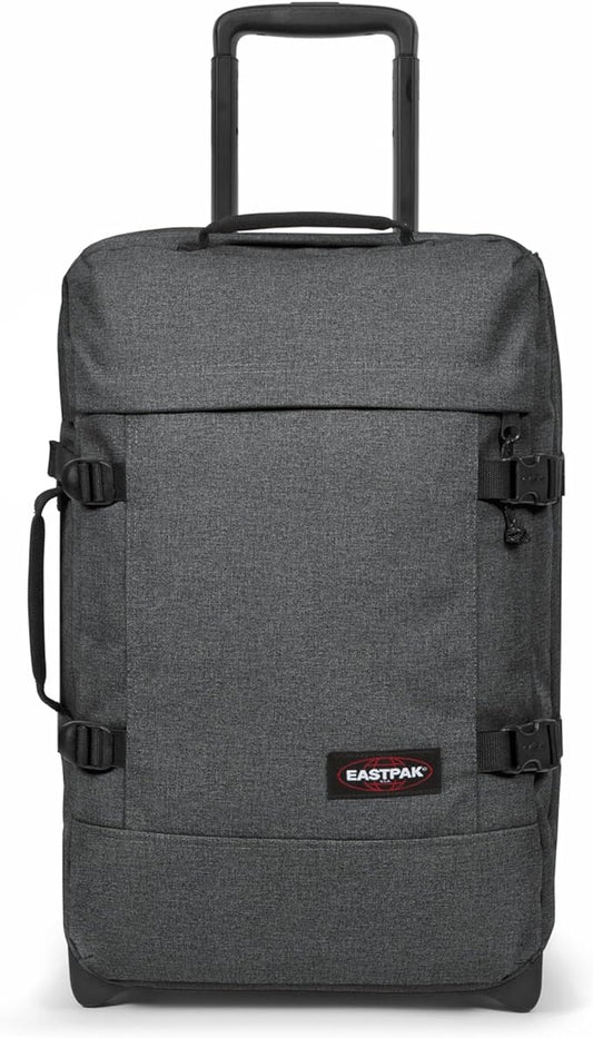 Eastpak Tranverz S – 42L Large Wheeled Luggage with Dual Compartments, TSA Lock, Compression Straps & Smooth-Wheeling System, Black Denim