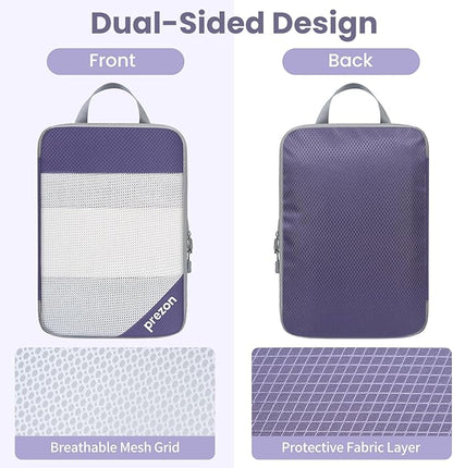8 Set/6 Set/4 Set Compression Packing Cubes for Travel, Lightweight Vacation Travel Essentials, Travel Accessories for Suitcase Organizer Bags Set, Durable Luggage Organizer