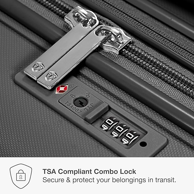 Traveler's Choice Pagosa Indestructible Hardshell Expandable Spinner Luggage, Gray, 22-Inch Carry-on