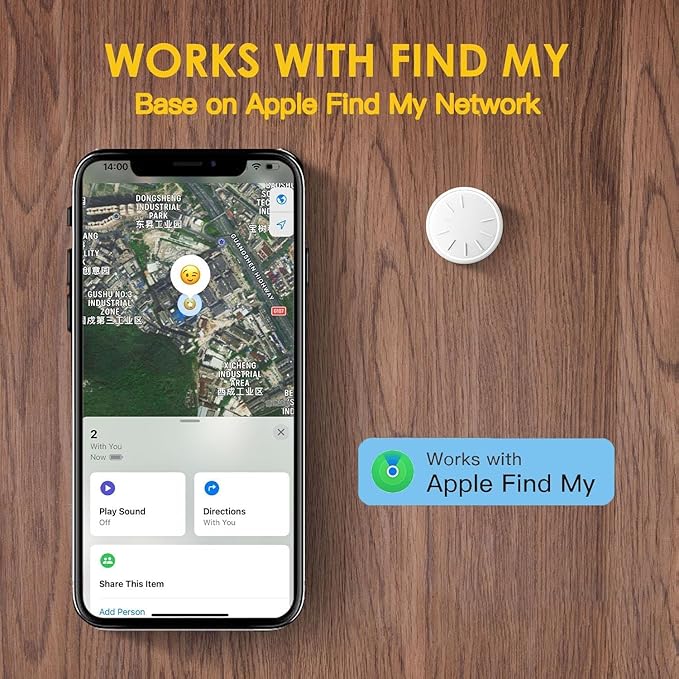 Air Tracker Tags-3 Pack, Item Tracker with Waterproof Case for Your Keys, Wallet etc, Luggage Tracker Works with Find My APP (iOS Only)