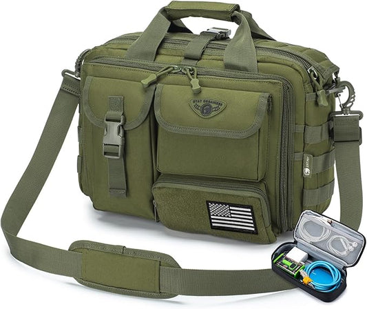 Stypos Tactical Laptop Bag for Men,14inch/15.6inch/17.3inch Messenger Bag Military Shoulder Bag,Flight Work Bags for Pilots