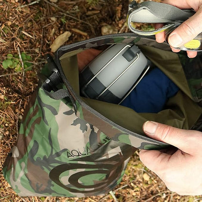 AquaQuest Rogue Dry Bag – 60L Boulder Camo – 100% Waterproof Roll Top – Boating Dry Bag