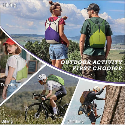 15L Small Hiking Backpack for Men Women Foldable Packable Back Pack Ultralight Hiking Daypack for Travel Camping Outdoor, Navy Blue