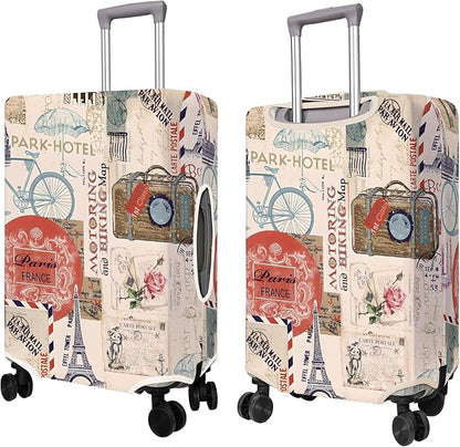 Travel Luggage Cover Suitcase Protector Fits 18-32 Inch Wheel Covers PatternedTravel Related Items Flower Luggage Protector Elastic M