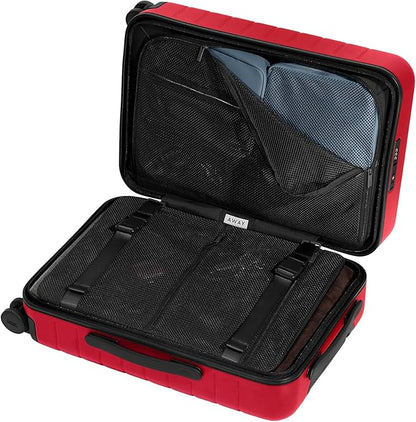 Away Bigger Carry-On Luggage, Lightweight Hardside Large Suitcase with Spinner Wheels, TSA Lock, Airline Approved, Cherry Red