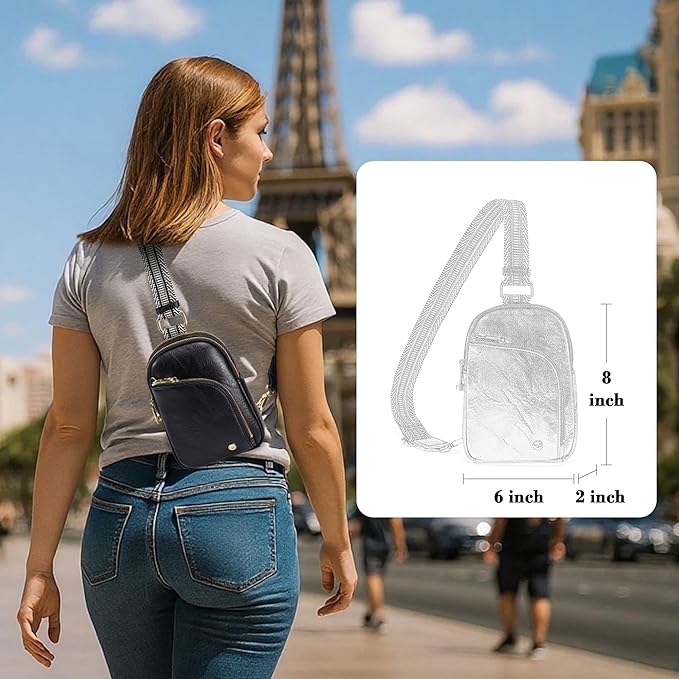 INICAT RFID Blocking Sling Bag,Anti Theft Crossbody Bags for Women,Travel Gifts Cross Body Purses Vegan Leather