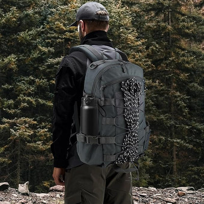25L Hiking Backpack Small Tactical Backpack Daypack Camping Trekking Hunting Molle Pack for Men Women, Grey