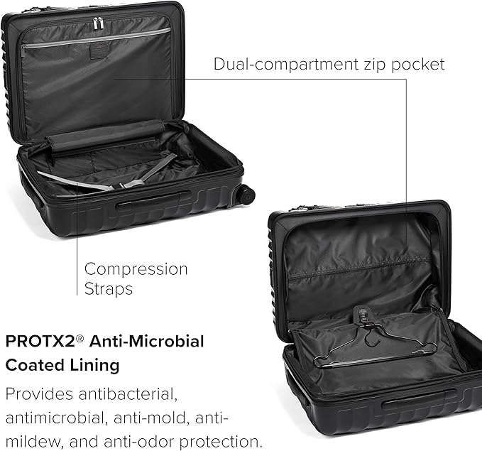 TUMI - 19 Degree Medium Checked Luggage 4 Wheeled Packing Case - Hard Shell Suitcase - 26.0" X 17.5" X 10.0" - Black