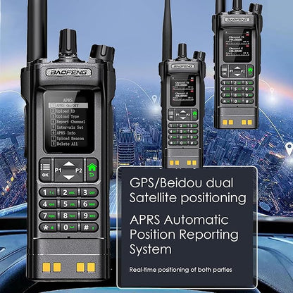 BAOFENG DM32 DMR 10W Long Range Walkie Talkie | Dual Band VHF/UHF | GPS & USB-C Rechargeable | Two Way Radio for Outdoor Hunting Emergency