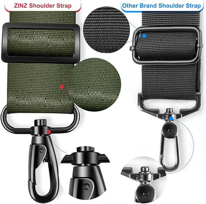 ZINZ 60" Universal Bag Strap with Ultra-Thick Fixed Breathable Pad Adjustable Heavy-Duty Shoulder Strap for Laptop Bag Crossbody Luggage Gym Bag Camera Bag and More,Army Green