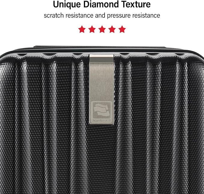 Hanke Hardshell Luggage Sets 2 Piece Extra Large Suitcases with Lock,28 Inch Luggage with Spinner Wheels, Travel Suitcase for Women Men 20 29Inch,Jet Black