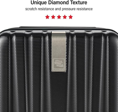 Hanke Hardshell Luggage Sets 3 Piece Extra Large Suitcases with Lock,28 Inch Luggage with Spinner Wheels, PC Travel Suitcase for Women Men 20 24 29Inch,Jet Black