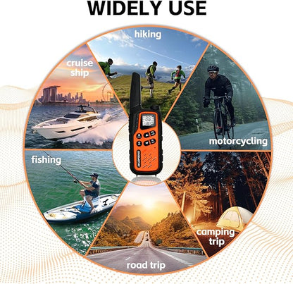 BAOFENG MP25 Walkie Talkies,Family Walkie Talkie Camping Essentials NOAA Weather Scan 155 Privacy Codes 22 FRS Channels 2PC (Orange)