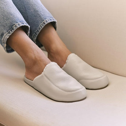 OLUKAI Konea Women’s Shearling Leather Slipper, Comfortable & Soft Mule, Versatile House Shoe for Lounge Wear & Everyday