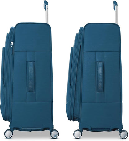 Samsonite UpLIFT Lightweight Large Checked Softside Luggage with Spinner Wheels - Expandable - Airline-Approved, Polyester Soft Suitcase for Ultra Light Travel - Cerulean Blue