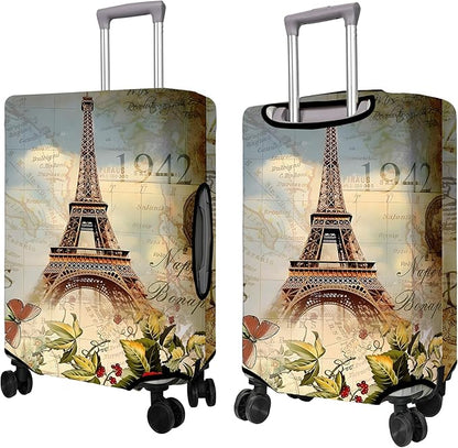 Travel Luggage Cover Suitcase Protector Fits 18-32 Inch Wheel Covers PatternedTravel Related Items Flower Luggage Protector Elastic L
