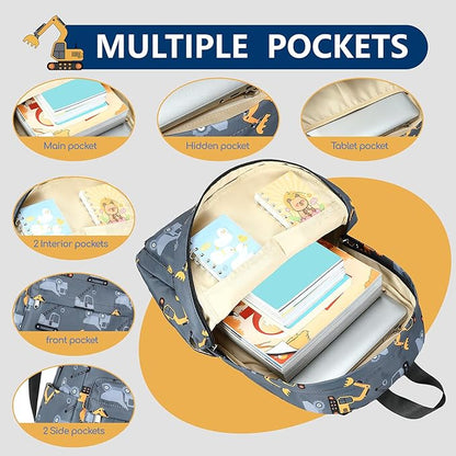 CAMTOP Backpack for Kids, Boys Girls Preschool Backpacks with Lunch Box Toddler Kindergarten School Bookbag Set